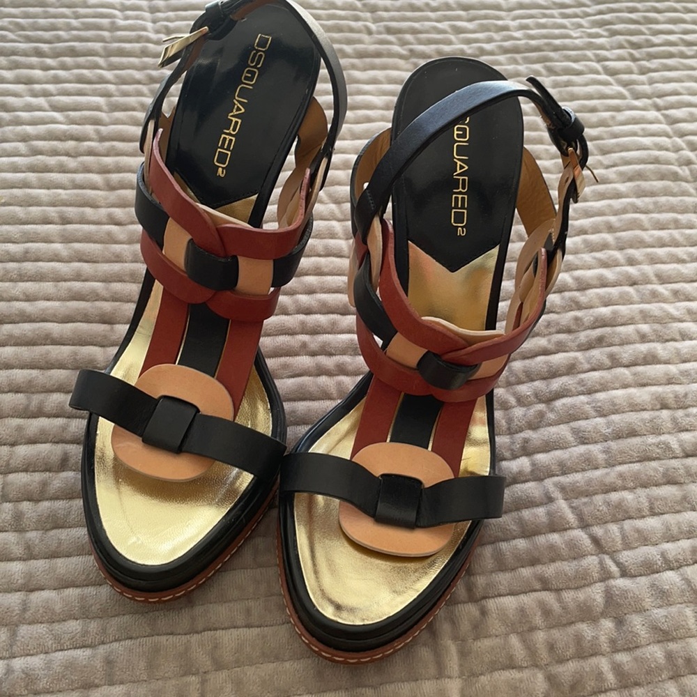 Dsquared2 High Heal Leather Sandals